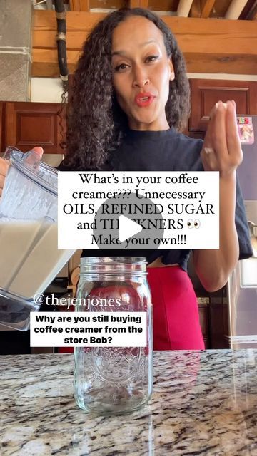 Jen Jones | Plant-Based Queen | Have you tried my coffee creamer???? It’s a must! 

@dontforgetthecinnamon_ shirts out now! Shop at nevellskin.com link in bio 

Glowin... | Instagram Powdered Coffee Creamer Recipe, Ghee Coffee, Vegan Coffee Creamer, Diy Coffee Creamer, Cashew Coffee, Jen Jones, Dr Sebi Alkaline Food, Powder Coffee Creamer, Coffee Oil