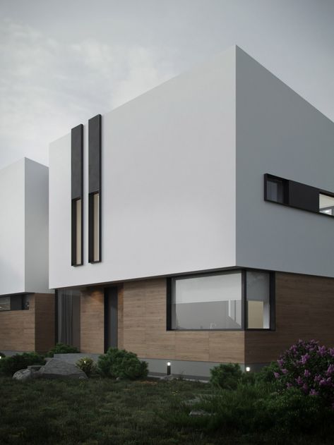 Villa Facade Design, Modern Minimalist House, Paint Color Ideas, Facade Architecture Design, Modern Villa Design, Exterior Paint Color, Modern House Facades, Modern Exterior House Designs, Minimal House Design