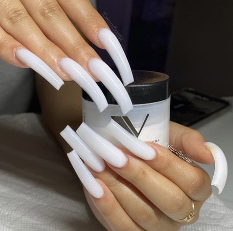 Curved White Nails, Square Curved Nails, Curved Square Nails, Curve Acrylic Nails, White Xxl Acrylic Nails, Long Milky White Acrylic Nails, Medium Curved Acrylic Nails, Squared White Acrylic Nails Long, Soft White Long Nails