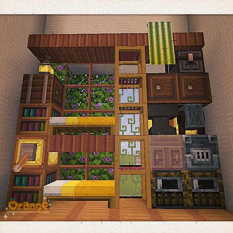 Loft Bed Minecraft, Minecraft Loft Bed, Minecraft Loft, Maine Craft, Minecraft Bedding, Minecraft Things, Minecraft Inspiration, Minecraft Inspo, Minecraft Builds