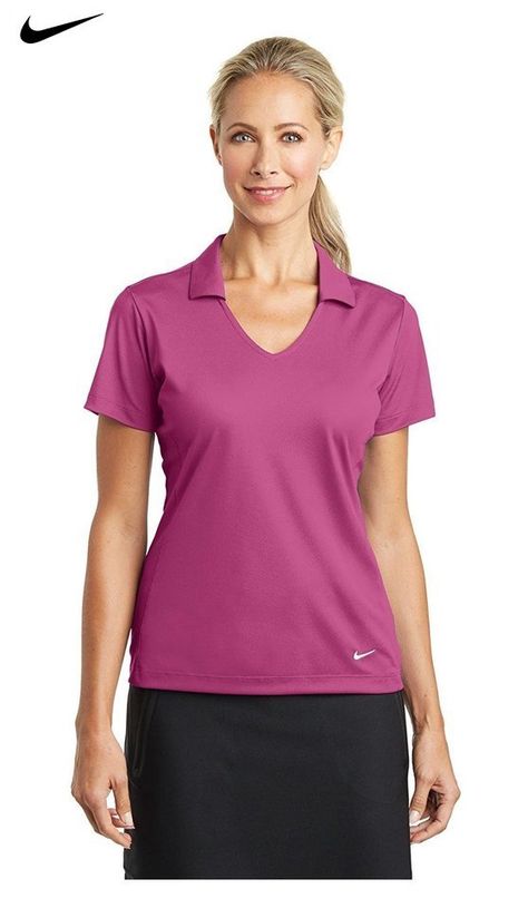 $48.55 - Nike Golf Ladies Dri-FIT Vertical Mesh Polo. 637165 Pink Fire S Mesh Texture, Golf Ladies, Johnny Collar, Mens Fashion Classy, Nike Golf, Premium Brands, Ladies Golf, Nike Outfits, Fashion Classy