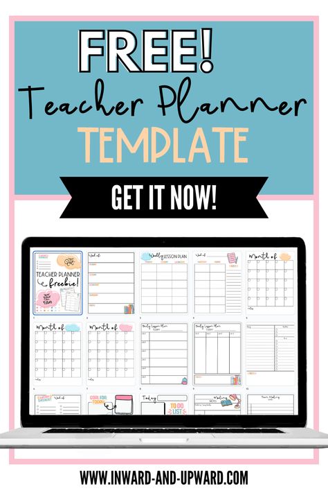 This teacher planner template is perfect for keeping track of your lessons, assignments, and grades. It's available in both printable and digital formats, so you can use it on your computer, tablet, or Free Teacher Planner, Teacher Binder Printables Free, Planner Template Free, Teacher Planner Templates, Assignment Planner, Free Planner Templates, Classroom Management Tips, Classroom Management Strategies, Teacher Binder