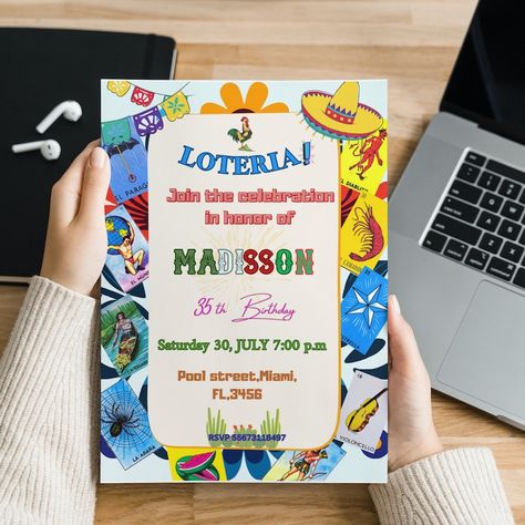 Product Details: • Type: Digital Invitation • Size: 5x7 inches July 7, Invitation Sizes, Digital Invitation, Digital Invitations, Party Time, Invitation Template, Birthday, Gifts