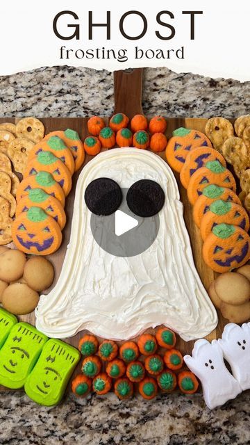 Courtney Hamilton on Instagram: "Ghost frosting board!  This is such an easy way to create a dessert that will be a hit at your next Halloween get together.  Comment LIST and I’ll message you a shopping list with links to all that I used.  Enjoy! #halloween #liketkit #ltkhome #fall #ltkseasonal #spookyseason #ghost #dessert #partyidea #dessertideas #food #foodstagram" Courtney Hamilton, Frosting Board, Ghost Desserts, Halloween Get Together, Shopping List, Frosting, To Create, Ghost, Dessert