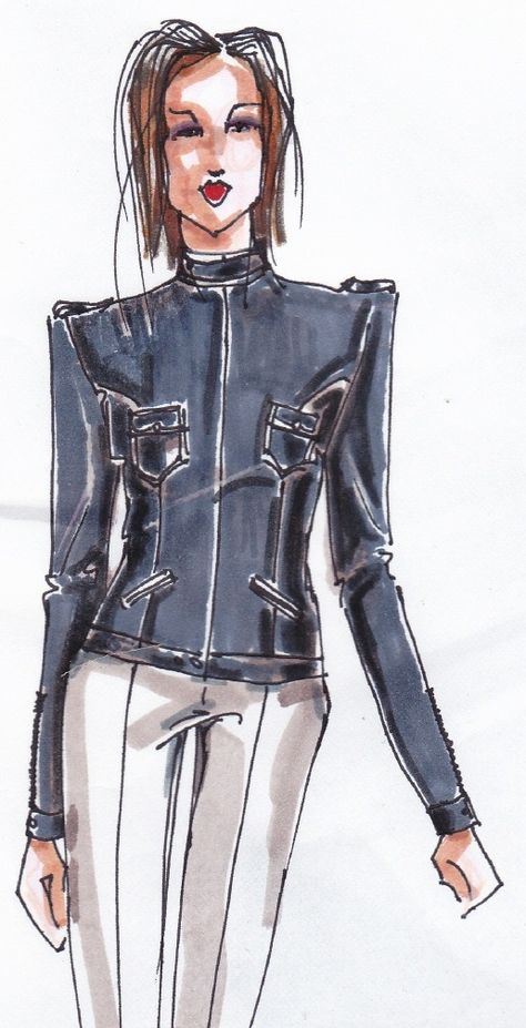 Leather Jacket Look Fashion Illustration Jacket, Leather Jacket Sketch, Mens Leather Jacket Fashion, Jacket Fashion Illustration, Leather Jacket Drawing, Jackets Fashion Design, Leather Jacket Fashion, Jacket Drawing, Mens Leather Jacket