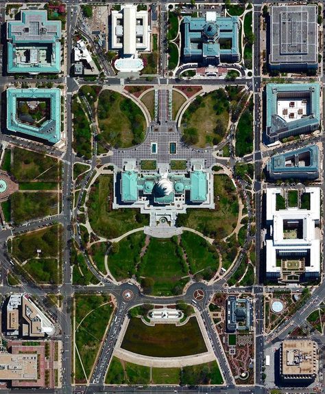 U.S. Capitol Building, Washington, D.C. #dronephotographyideas #droneconcept #photoideas #unitedtsatesofamerica Esoteric Symbols, Urban Design Concept, United States Capitol, Presidential Inauguration, Aerial Photography Drone, City Layout, Aerial Photos, Eden Project, Minecraft City