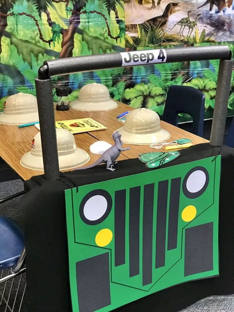 Dinosaur Float Ideas, Jungle Room Transformation, Safari Float Parade, Jurassic Park Room Transformation, Jungle Classroom Transformation, Dinosaur Room Transformation, Safari Classroom Transformation, Jurassic Park Classroom Transformation, Jungle Themed Games