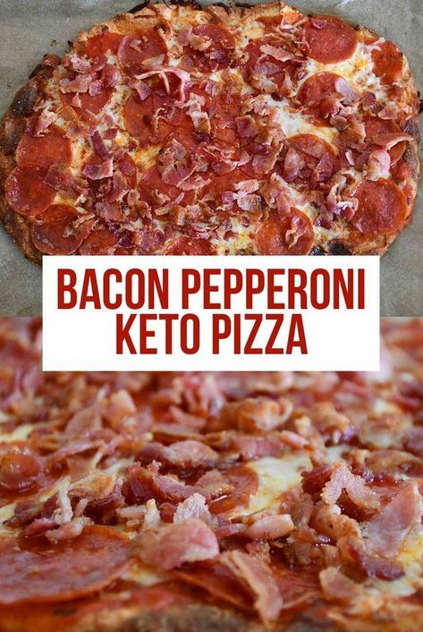 Love pizza, but not all the carbs?! You are going to love this Bacon Pepperoni Keto Pizza. #keto #ketopizza #pepperonipizza #homemadepizza #pizzanight #flatheadpizza #cowboyslifeblog Boiled Egg Diet Plan, Keto Pizza, Recetas Keto, Keto Fat, Low Carb Pizza, Carb Meals, Keto Recipes Dinner, Diet Vegetarian, Idee Pasto Sano