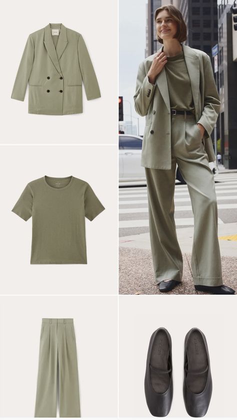 Green Bag Outfit, Bag Outfit, Classy Chic, Grey Khakis, Khaki Green, Green Bag, Cloth Bags, Light Grey, Fashion Outfits