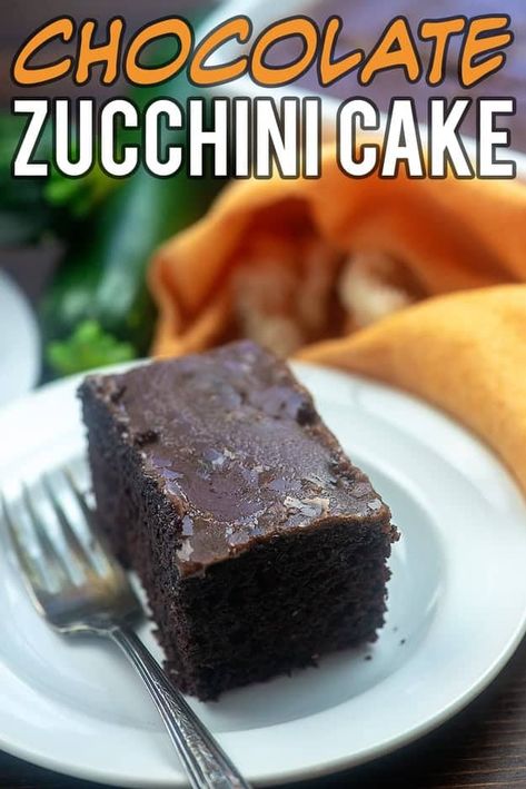 Chocolate Zucchini Cake - the perfect way to use up all that zucchini! This cake is so moist and packed with chocolate! #zucchini #cake #chocolate Moist Chocolate Zucchini Cake, Chocolate Zucchini Cake Recipe, Zucchini Cakes Recipe, Cake With Chocolate Frosting, Resipi Kek, Chocolate Zucchini Cake, Zucchini Cake, Chocolate Zucchini, Favorite Dessert