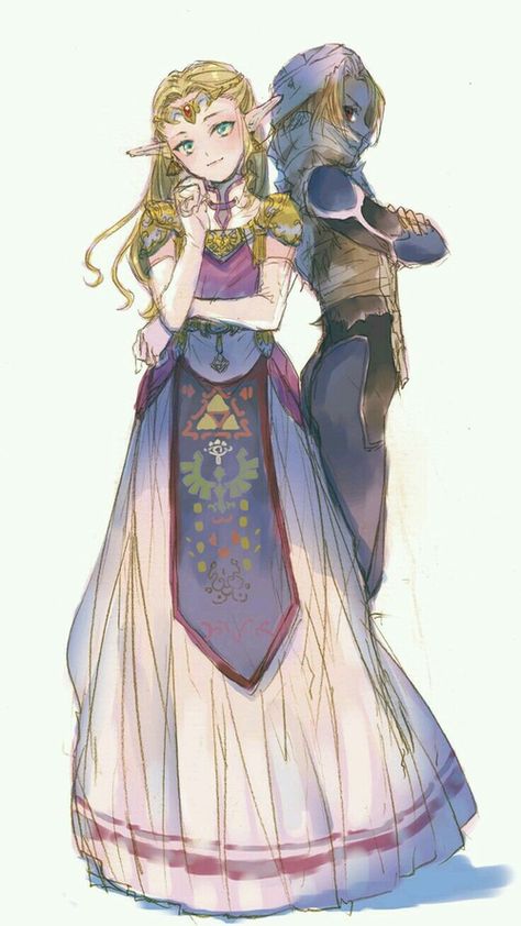 Image de princess, zelda, and sheik Kakariko Village, Princesa Zelda, Figure Display, Video Game Fan Art, Link Zelda, Wind Waker, Zelda Art, Legend Of Zelda Breath, Ocarina Of Time