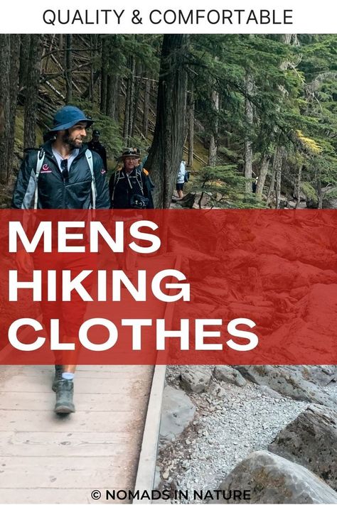 This is the best list of brands and must have mens hiking clothes when you're out hitting the trails from summer to winter. We'll show how to put together a hiking outfit for men based on the what is necessary for hiking on any terrain. Discover the best mens hiking shorts, hiking hats for men, hiking shirts for men, top-rated mens hiking jacket. All comfortable, durable hiking clothes for men. Mens Hiking Outfit Winter, Men’s Hiking Outfit, Mens Hiking Outfit Fall, Mens Hiking Fashion, Hiking Outfit For Men, Men Hiking Outfit, Hiking Gear Men, Outdoorsmen Style, Hiking Outfit Men