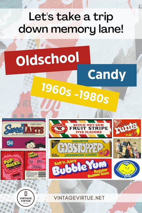 Get ready to take a trip down memory lane with us as we explore the delicious world of candy from the 1960s through the 1980s. Candy is more than just a sweet treat; it's a cultural touchstone that brings back fond memories of childhood and simpler times. During these decades, the candy industry underwent a rapid transformation, with new flavors, textures, and shapes that captured the imaginations of candy lovers everywhere. 70s Sweets, 1980s Candy, 80s Sweets, 1970s Candy, 80s Candy, Everlasting Gobstopper, Movie Candy, Old School Candy, Decade Party