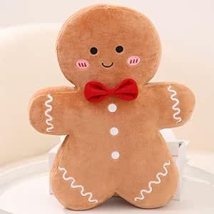 Eoieov Christmas Gingerbread Man Pillow Gingerbread Plush Stuffed Pillow Fun Gingerbread Shaped Plush Throw Pillows for Sofa Cushion Christmas Party Decor Khaki,15.7" Gingerbread Plush, Gingerbread Man Pillow, Pillows For Sofa, Christmas Party Decor, Man Pillow, Christmas Gingerbread Man, Soft Throw Pillows, Future Room, Christmas Gingerbread Men