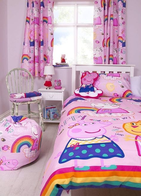 Kids bedroom fresh home decor idea 2023 Peppa Pig Bedroom, Pig Bedroom, Pink Girls Bedroom Decor, Peppa Pig House, Fresh Bedroom, Boy Toddler Bedroom, Toddler Girl Room, Girl Bedroom Designs