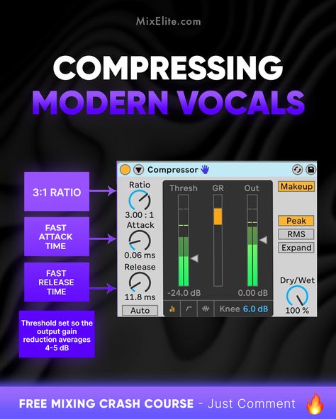 Free Mixing Crash Course 👉 MixElite.com/free-course ⁠ Vocal Magic Trick 🎤⁠ ⁠  ⁠ #vocalmixing #compressiontips #musicproduction #modernvocals #producerlife #studioflow #mixingvocals #beatmakers #audioengineering #recordmixing #musicproducer #sounddesign #homestudio Producer Tips, Mixing Vocals, Music Hacks, Music Basics, Music Engineers, Audio Mastering, Music Tips, Music Mixing, Drum Patterns