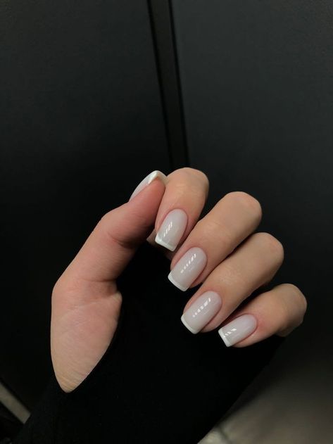 Milky Nails French, Milky French Nails, Milky French Manicure, Milky White French, Milky Nails, Casual Nails, Milky White, Fancy Nails, Manicure Pedicure