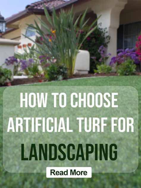 How to Choose Artificial Turf for Landscaping read more over a lawn background Artificial Grass Landscape, Grass For Landscaping, Turf Landscaping, Artificial Turf Landscaping, Grass Rolls, Grass Backyard, Artificial Grass Backyard, Beautiful Landscaping, Faux Grass