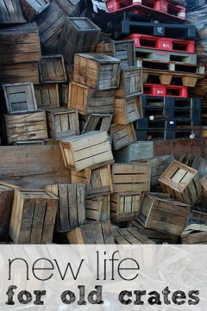 Turn old wooden crates into beautiful furnishings. Upcycle Wooden Crate, Antique Milk Crate Ideas, Repurposed Crates Diy Ideas, Old Milk Crate Ideas Decor, Potato Crates Ideas, Wood Milk Crate Ideas, Wood Crate Room Divider, Old Wood Crate Ideas, Old Wooden Crate Ideas