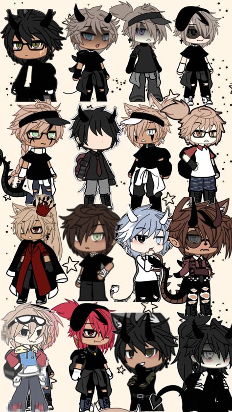 Gacha Boy Oc, Gacha Life Sleep Outfits, Gacha Boy, Gacha Base Poses Cute, Boy Oc, Tomboy Outfit Ideas, Chibi Body, Anime Drawing Books, Characters Inspiration Drawing