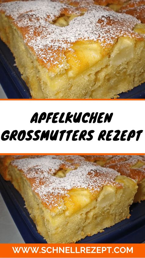 Apfelkuchen Großmutters Rezept - Schnell Rezepte French Recipes Authentic, Vanilla Cake Recipe, Quick Chicken, New Cake, Easy Dishes, Food Cakes, Marzipan, Cakes And More, Dessert Recipes Easy