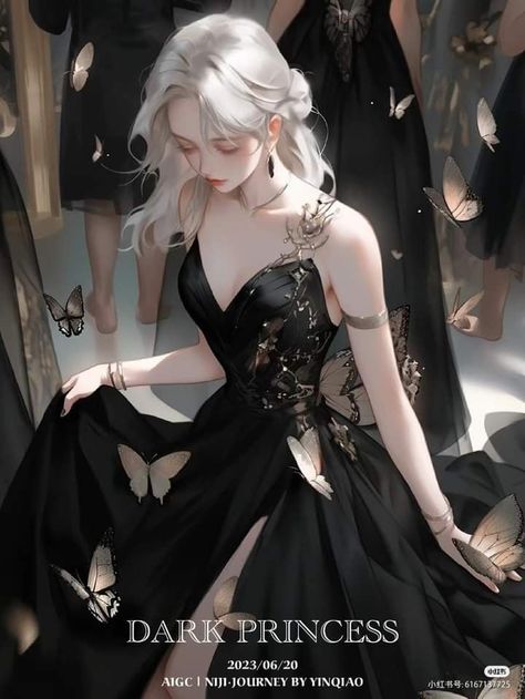 Dark Princess, The Best Anime, Black Princess, Design Fails, Fashion Drawing Dresses, Best Anime, Fashion Illustration Dresses, Fantasy Gowns, Anime Dress