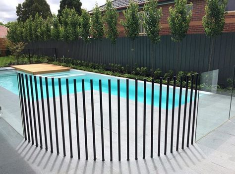 Pool Fencing Ideas, Pool Fencing Landscaping, Pool Fences, Pool Gazebo, Company Instagram, Pool Fencing, Company Check, Outdoor Pool Area, Pool Landscape Design