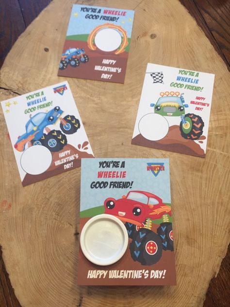 You're a Wheelie Good Friend! Monster Truck play doh favor card printable, Valentine's Day, gift, play dough, valentine, instant download Monster Truck Play, Play Doh Valentines, Monster Truck Valentines, Play Dough Valentine, Classroom Valentines Gifts, Truck Party Favors, Custom Party Favors, Truck Party, Classroom Gifts