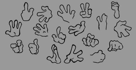 Phantom Arcade Art Style, How To Draw Hands Cartoon, How To Draw Fnf Art Style, Small Hand Drawings, Cartoon Hands Drawing, Angry Hands, Cartoon Hands Reference, Fnf Artstyle, Hand Practice