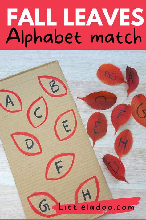 Preschool Fall Alphabet Activities, Leaf Prek Activities, Fall Letter Activities Preschool, Fall Preschool Name Activities, Leaves Lesson Plans For Toddlers, Leaves For Preschool, Thanksgiving Handwriting Activities, Fall Abc Activities Preschool, Fall Preschool Activities Lesson Plans