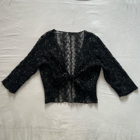 ‪୨ vintage per una black & silver bolero cardigan ୧‬... - Depop Bolero Cardigan, Lace Bolero, Black Cardigan, Floral Lace, Vintage Black, Black Silver, Lace, Silver, Black