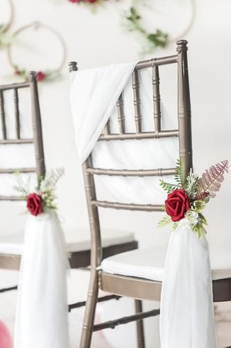 Popular cheap wedding chair idea photos for a budget wedding – daisystyledress Wedding Decor For Chairs, Decorated Chairs For Wedding, Quinceanera Chair Decorations, Wedding Chair Sashes Ideas, Party Chair Decorations, Chair Sash Ideas, Wedding Aisle Chair Decor, Aisle Chair Decor, Wedding Chair Decor