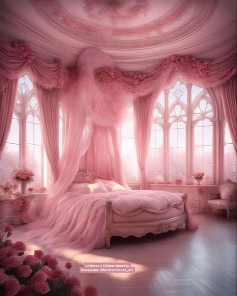 Princess Bedrooms, Royal Room, Royal Bedroom, Fantasy Bedroom, Tout Rose, Flower Bedroom, Cute Bedroom Ideas, Princess Room, Cute Bedroom Decor