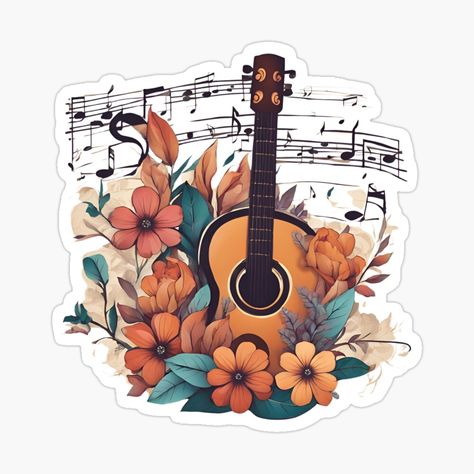 Stickers Simple, Music Journal, Guitar Stickers, Indian Classical Music, Indian Music, Music Stickers, Simple Stories, Beautiful Stickers, Journal Stickers