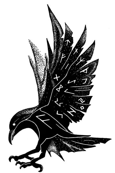 Tattoos 2022, Norse Mythology Tattoo, Viking Tattoo Symbol, Rune Tattoo, Crow Tattoo, Forearm Tattoo Design, Fantasy Tattoos, Norse Tattoo, Nordic Tattoo