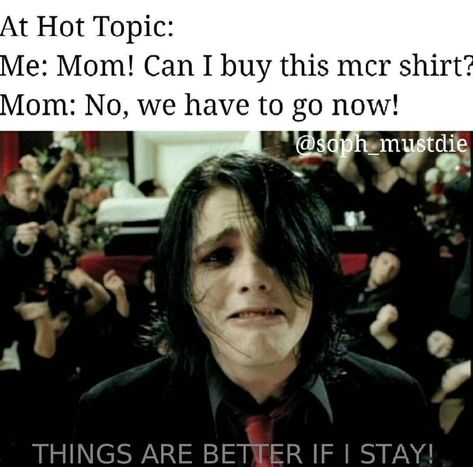 Mcr Shirt, So Long And Goodnight, Mcr Memes, Just Letting You Know, Emo Memes, Emo Music, Emo Kid, Punk Rock Bands, Emo Guys