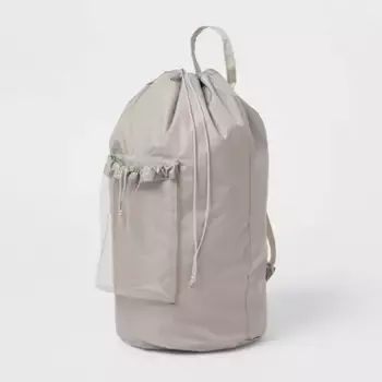 Backpack Laundry Bag Textured Gray - Brightroom™ Dorm Laundry Hamper, Target Laundry, Dorm Room Items, College Laundry, Dorm Wishlist, Dorm Necessities, Dorm Laundry, College Necessities, Best Graduation Gifts