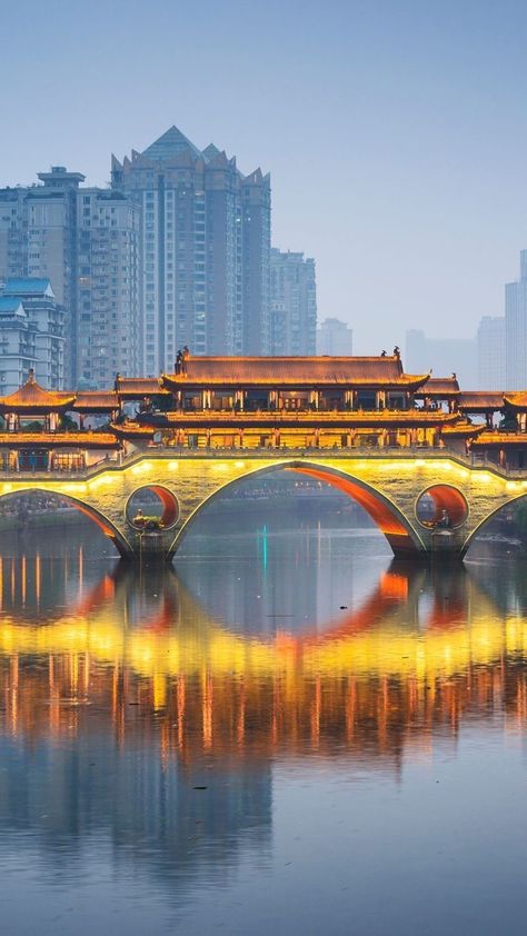 Beautiful Bridges, Chengdu China, Luxury Holidays, China Travel, Chengdu, Bhutan, Chinese Culture, Led Strip, Tibet