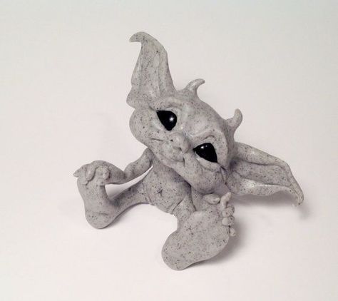 Polymer Clay Bowls, Gargoyle Art, Gargoyle Sculpture, Gargoyles Art, Doll Sculpture, Clay Monsters, Clay Bowls, Diy Fimo, Fairy Baby