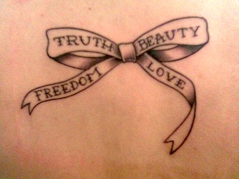 Simple bohemian ribbon tattoo - | TattooMagz › Tattoo Designs / Ink Works / Body Arts Gallery Moulin Rouge Tattoo, Love Heart Tattoo, Bohemian Tattoo, Ribbon Tattoos, Bow Tattoo, Heart Tattoo Designs, Word Tattoos, Matching Tattoos, Piercing Tattoo