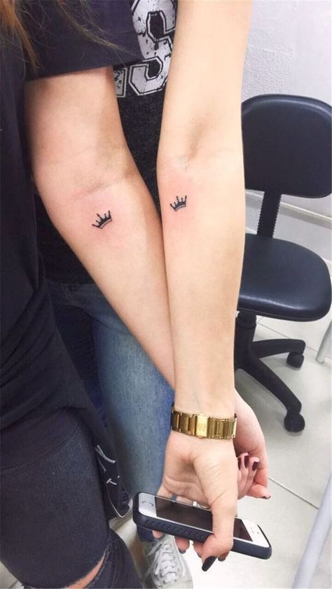 65 Epic Tattoo Designs For Women And Their Best Friends Page 56 of 65 #Uncategorized Bestie Tattoos, Small Meaningful Tattoos For Women, Tattoo Placements, Tato Henna, Epic Tattoo, Men Tattoos, Queen Tattoo, Meaningful Tattoos For Women, Small Meaningful Tattoos