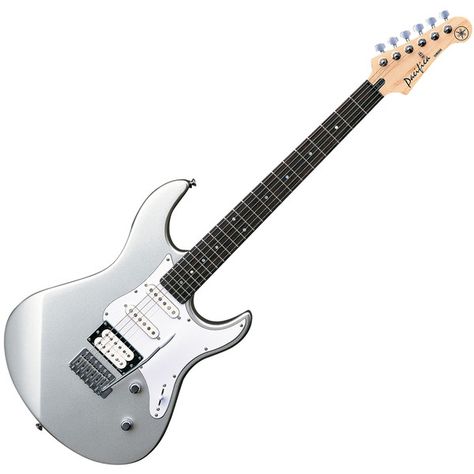 Yamaha Pacifica 112 V Electric Guitar, Silver ❤ liked on Polyvore featuring music, guitars, instruments, filler and instraments Yamaha Bass Guitar, Acoustic Guitar Accessories, Yamaha Pacifica, Yamaha Bass, Yamaha Acoustic Guitar, Blue Electric Guitar, Yamaha Guitar, Sonic Blue, Guitar Photography