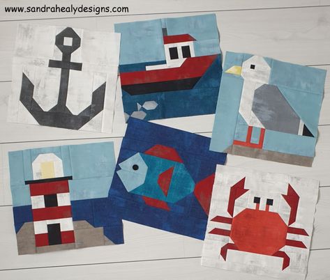 Lighthouse Quilt, Fish Quilt Pattern, Canadian Quilts, Boat Quilt, Calendar Quilts, Bird Quilt Blocks, Nautical Quilt, Charity Quilts, Fish Quilt