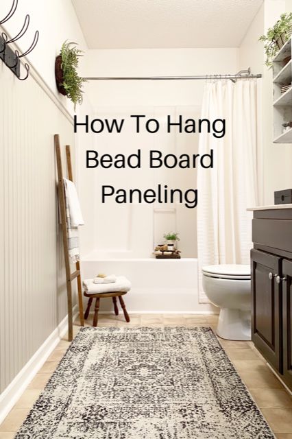 Bead Board Wall With Pegs, How To Bead Board Wall, Headboard Bathroom, Wainscoting Beadboard Ideas, Bathroom Bead Board Ideas, Bead Board Paneling Walls, B Board Walls Bathroom, Bead Bored Walls, Bead Board Bathroom Walls