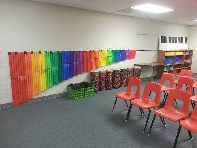 A few teacher friends asked me to pin a picture of my new boomwhacker storage.  My blog has more details and a great interactive resource as well! Music Classroom Organization, Elementary Music Room, Music Bulletin Boards, Music Classroom Decor, Music Teaching Resources, Elementary Music Lessons, Elementary Music Education, Future Music, Boomwhackers