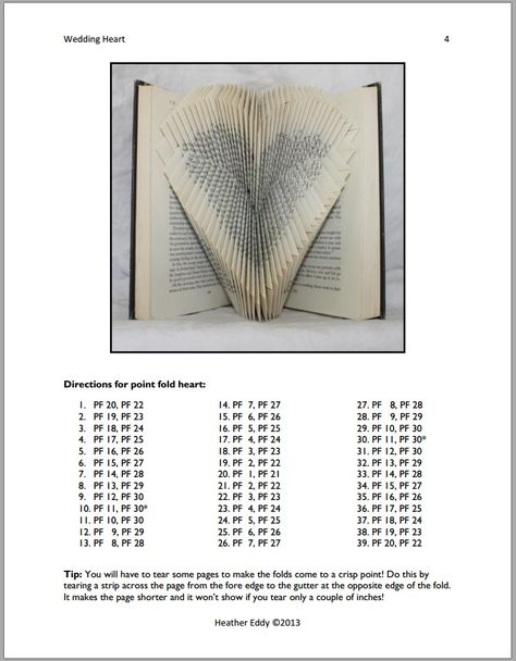 Folded Book Art Instructions, Book Folding Patterns Free Templates, Book Folding Patterns Templates, Book Folding Templates, Book Folding Patterns Free, Old Encyclopedias, Wedding Hearts, Folded Book Art Pattern, Book Art Sculptures