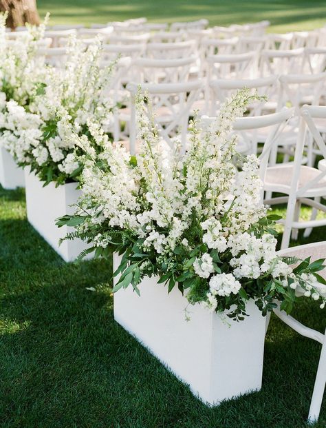 Brentmore Stand Centerpiece, Flower Lined Aisle Wedding, Cavern Wedding, Monochromatic Wedding Colors, Ceremony Decorations Outdoor, Monochromatic Wedding, Wedding Isles, Aisle Flowers, Wedding Aisle Decorations