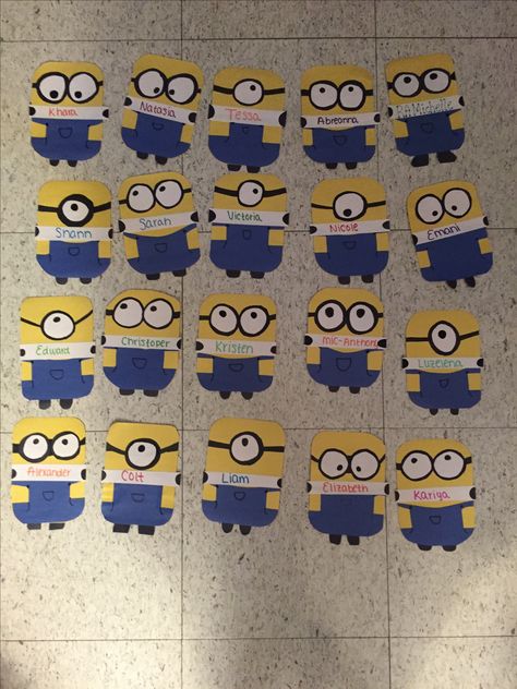 Minion Door Decs #RA #ResLife #DoorDecs Marvel Door Decs, Ra Door Tags Creative, Door Dec Ideas College, Ra Door Tags Colleges, Door Decks Ra, Ra Door Decs Disney, Door Decorations Dorm Resident Assistant, Ra Hall Ideas, Paper Door Decorations