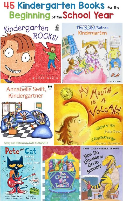 45 kindergarten books / read alouds for the beginning of the school year… Beginning Of School Year, Books Kindergarten, Kindergarten First Week, Beginning Of Kindergarten, Kindergarten Books, Kindergarten Lesson Plans, Read Alouds, Unit Studies, Kindergarten Lessons