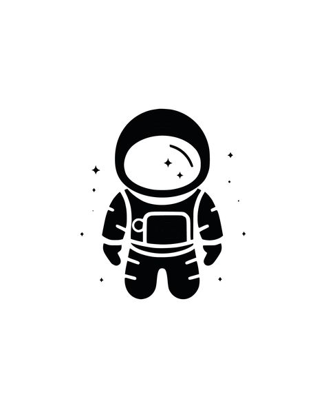 Tiny Astronaut Drawing, Astronaut Logo, Astronaut Outline, Astronaut Silhouette, Space Wall Painting, Astronaut Svg Free, Astronaut Drawing, Astronaut Vector Illustration, Astronaut Tshirt Designs